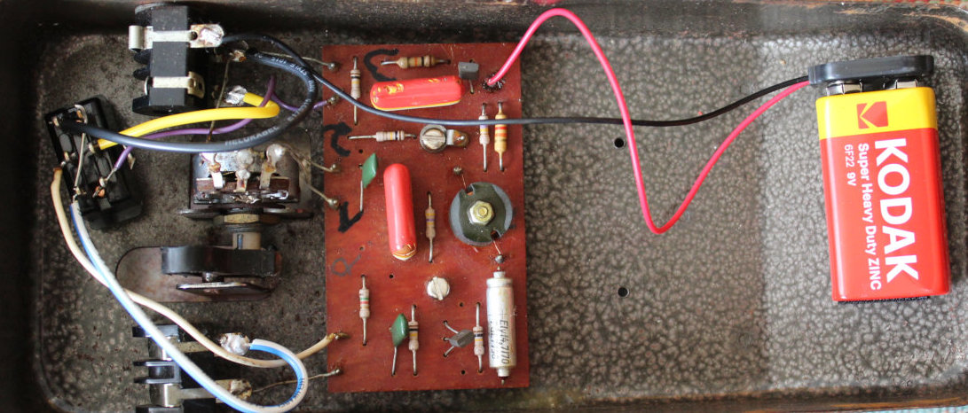 Circuito original de un wah-wah Colorsound de 1976
